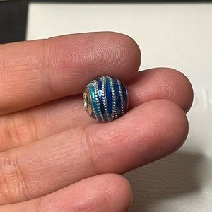 Sterling Silver Blue Wave Pandora Charm